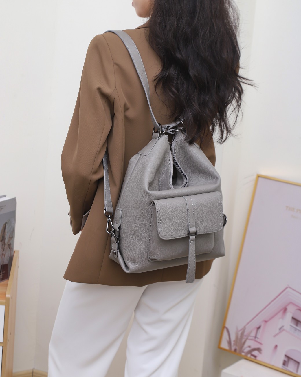 Women's Leather Shoulder & Crossbody Bag – Clean Modern Everyday Style