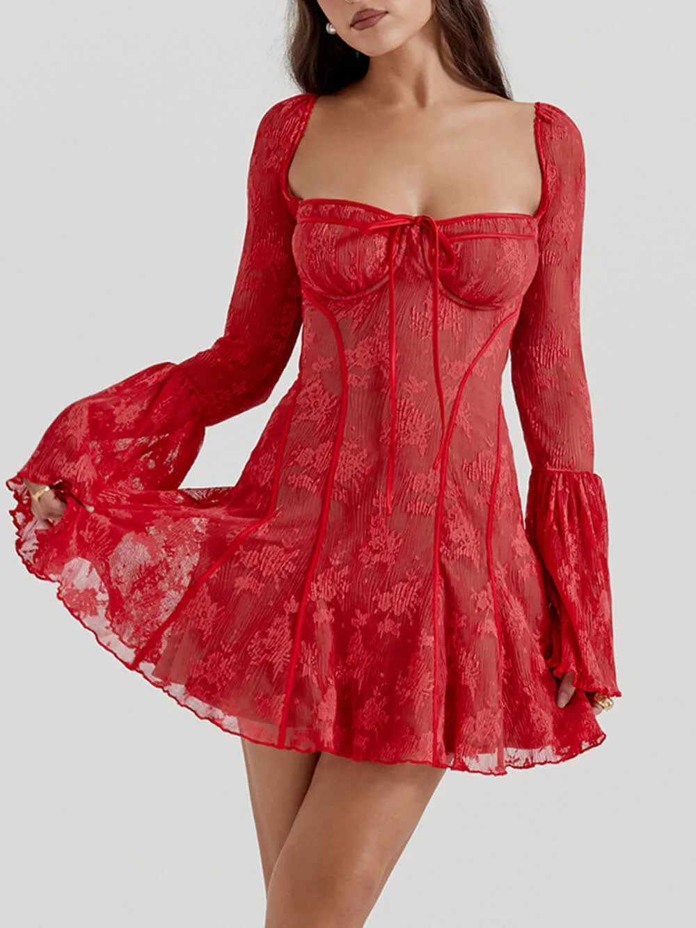 Black Lace Corset Dress