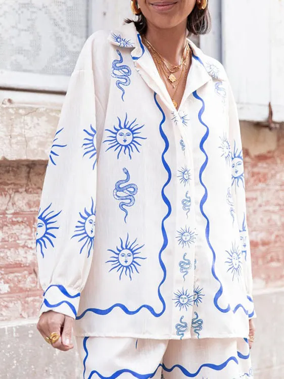 Casual Summer Printed Versatile Shirt