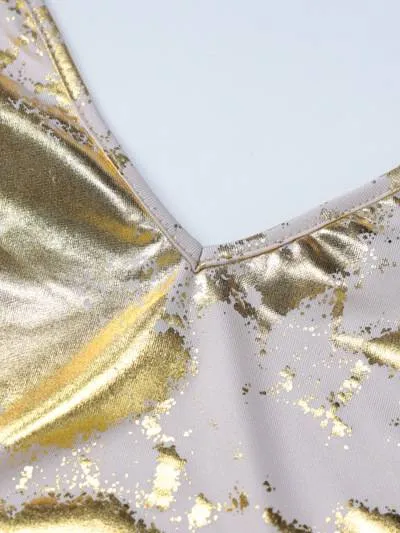 Unique Printed Sling Maxi Dress