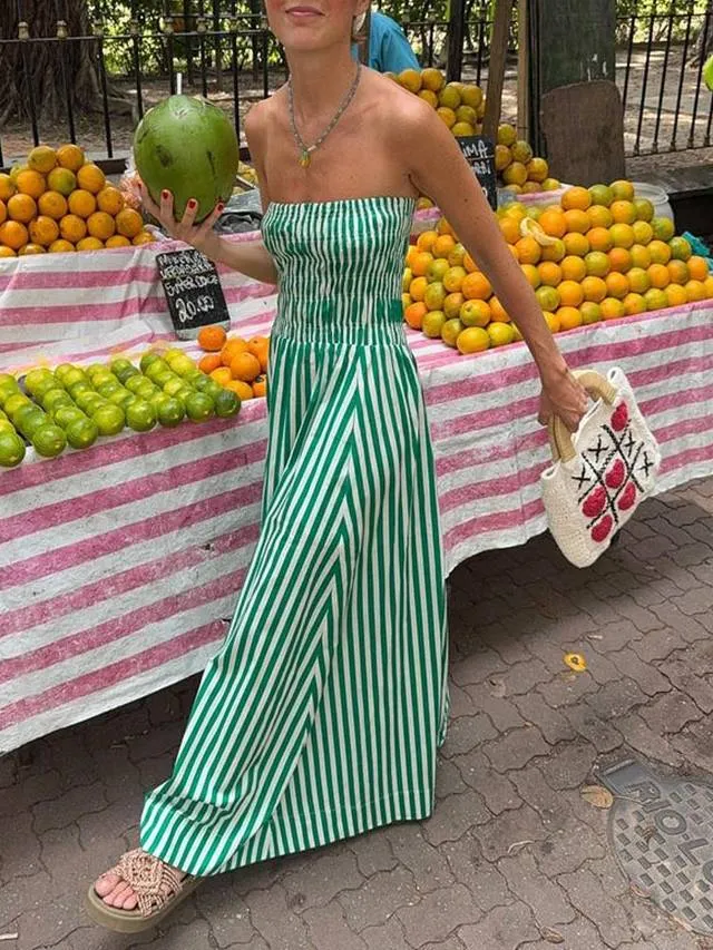 Strapless Holiday Maxi Dress