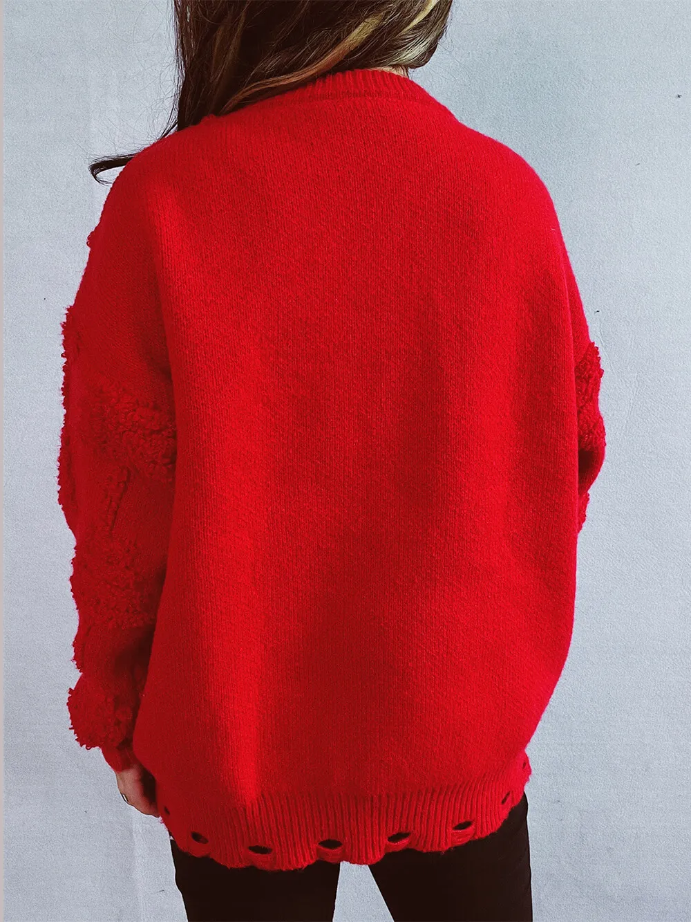 Christmas Tree Decoration Flocked Sweater