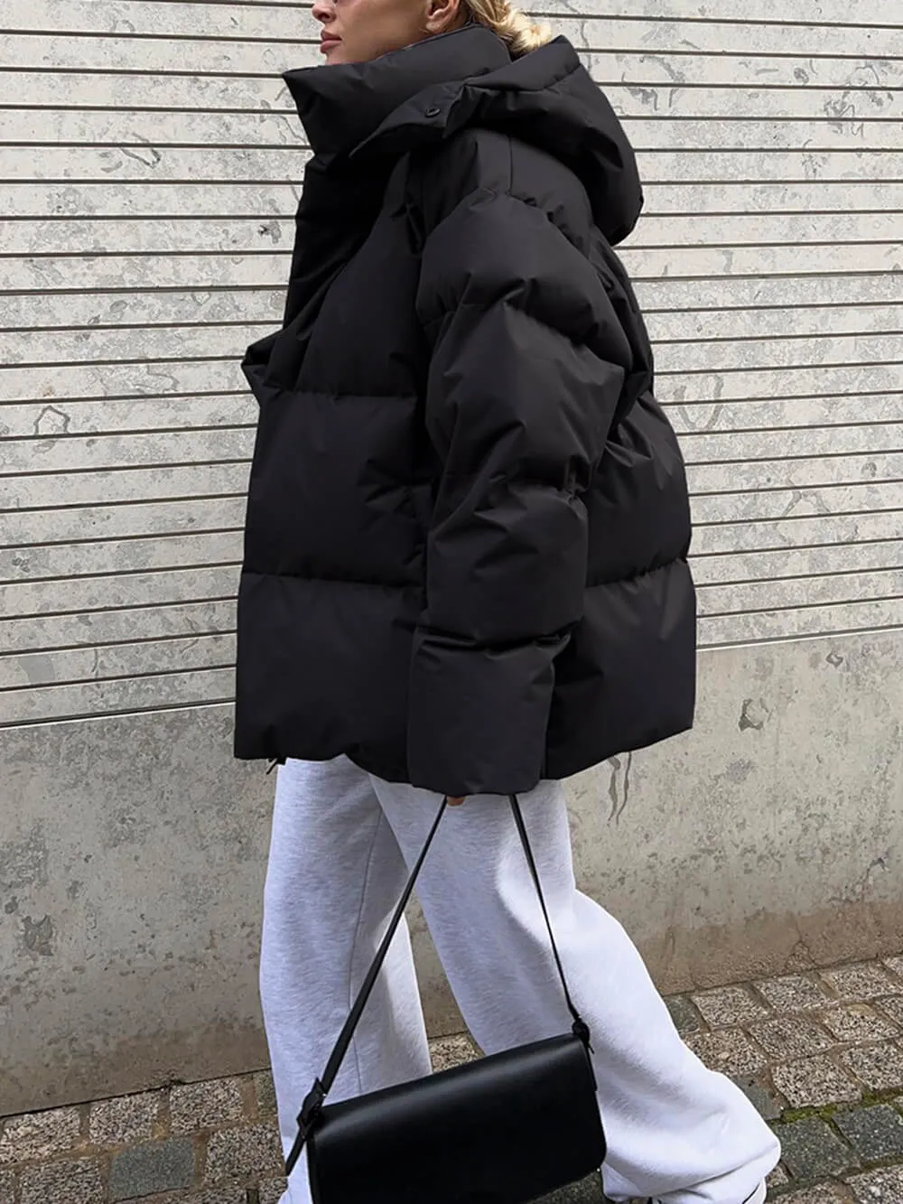 Classic Loose OverSize Style Spun Padded Coat