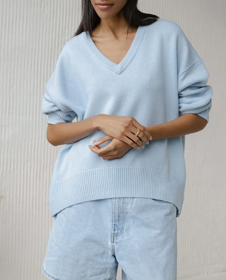 V-Neck Pullover Sweater