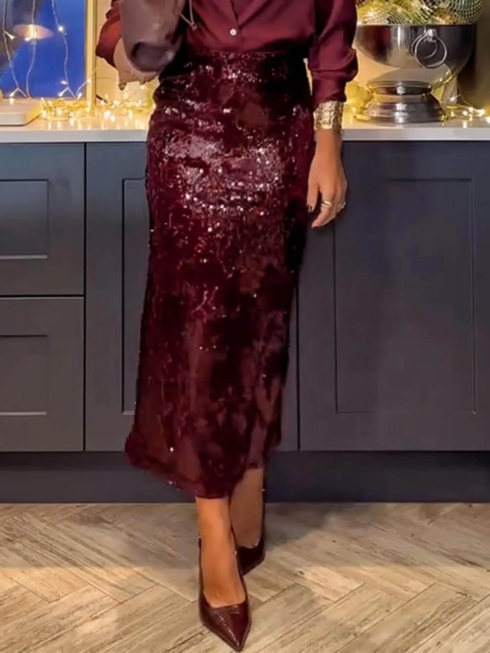 Classic Sequin Casual Party Skirt