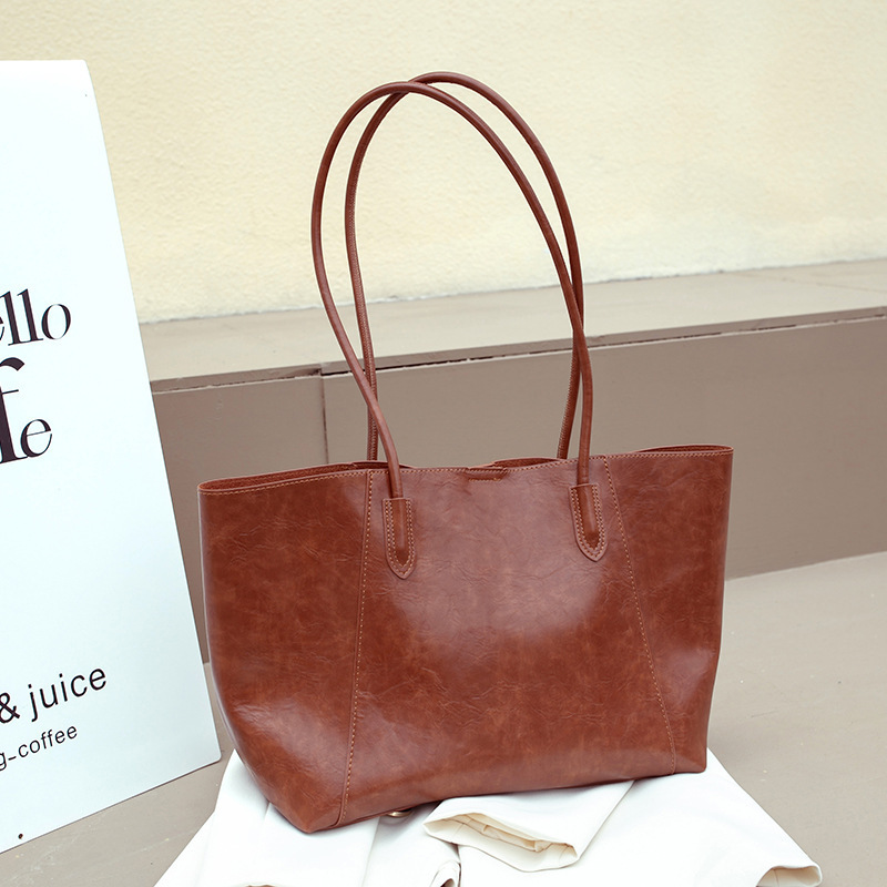 Wax Leather Ladies Tote