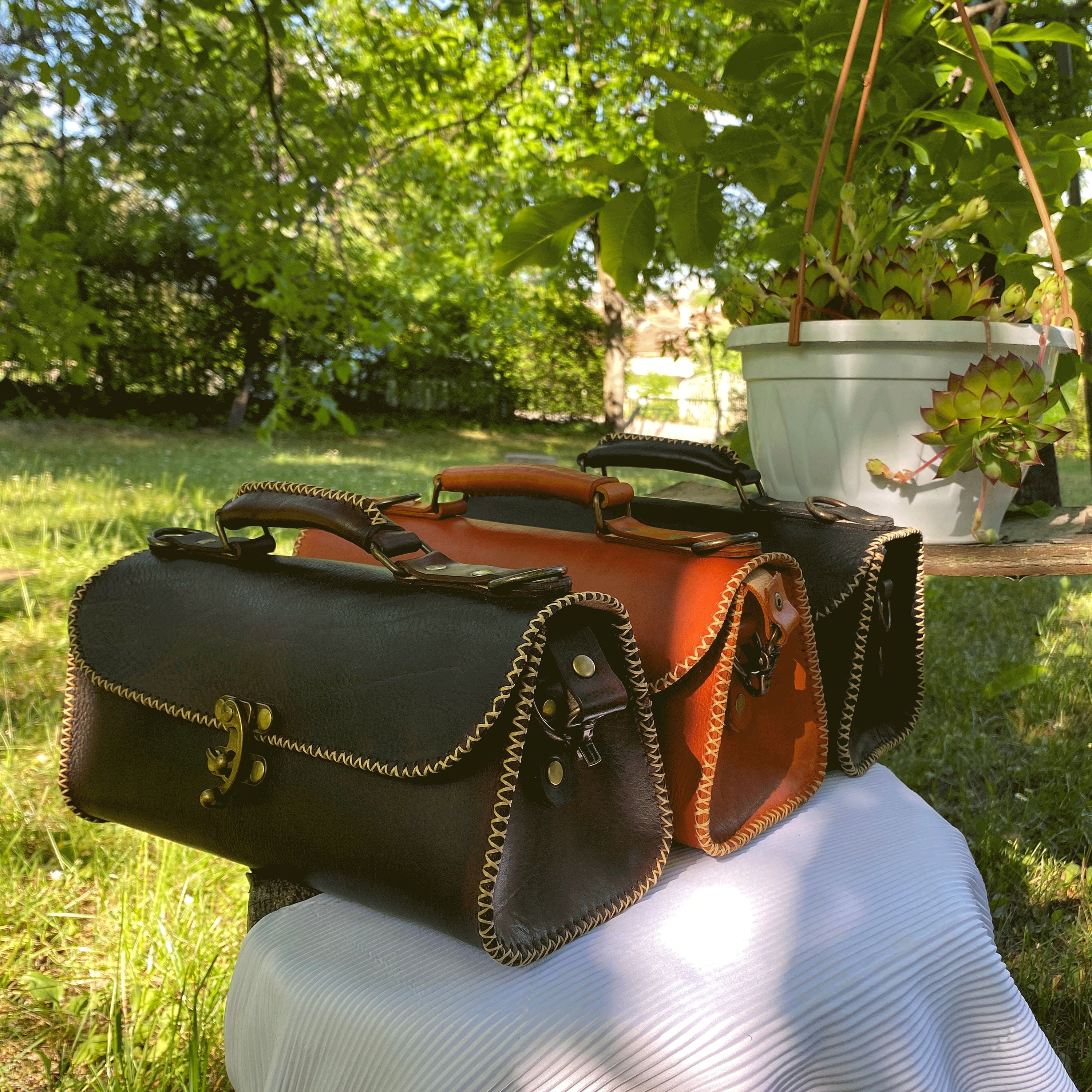 Handmade Leather Handbag, Small Leather Purse for Women