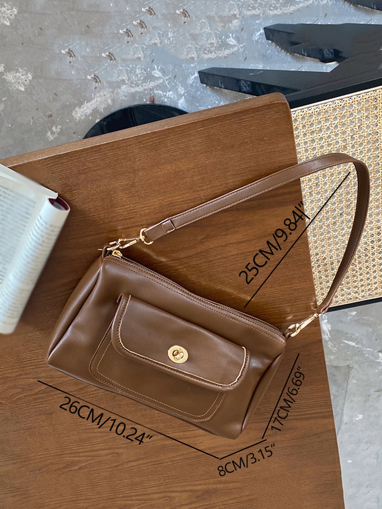 Twist Lock Flap Pocket Front Bag