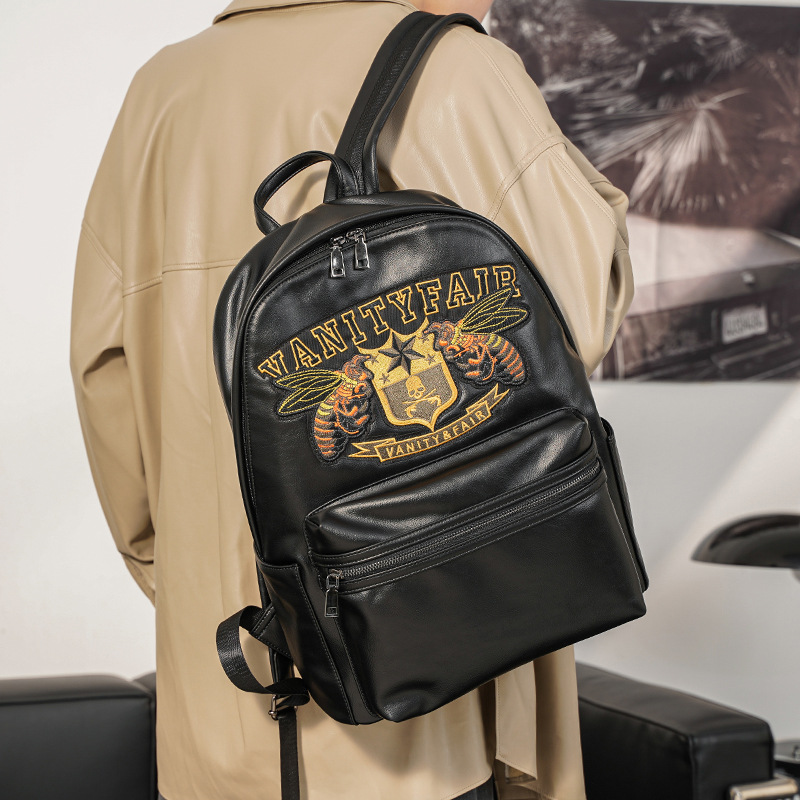 Fashion Embroidered Pattern Young Street College Students' Schoolbag