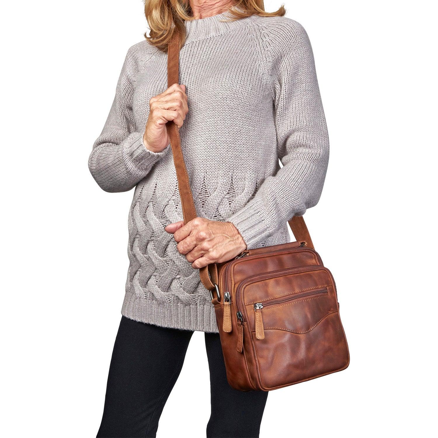 Logan Concealed Carry Leather Unisex Crossbody