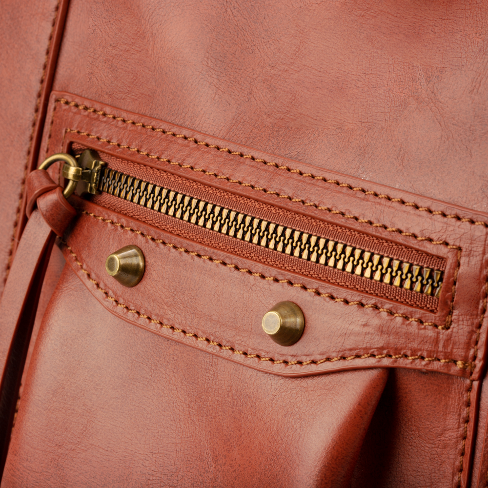 Cognac Italian Leather Bag  Italy Soft Leather Crossbdody Bag