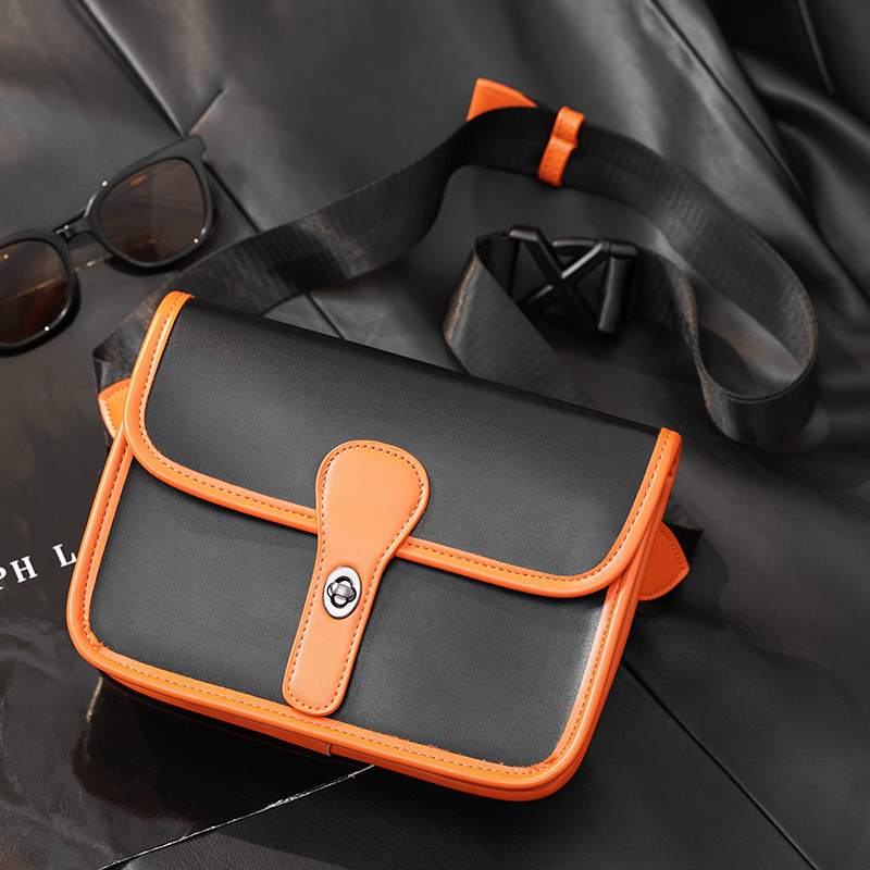 Trendy Simple Retro Men's Back Slung Small Square Bag