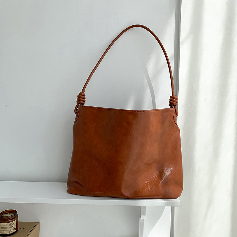 Soft Leather Tote Commuter Large Capacity Shoulder Bag